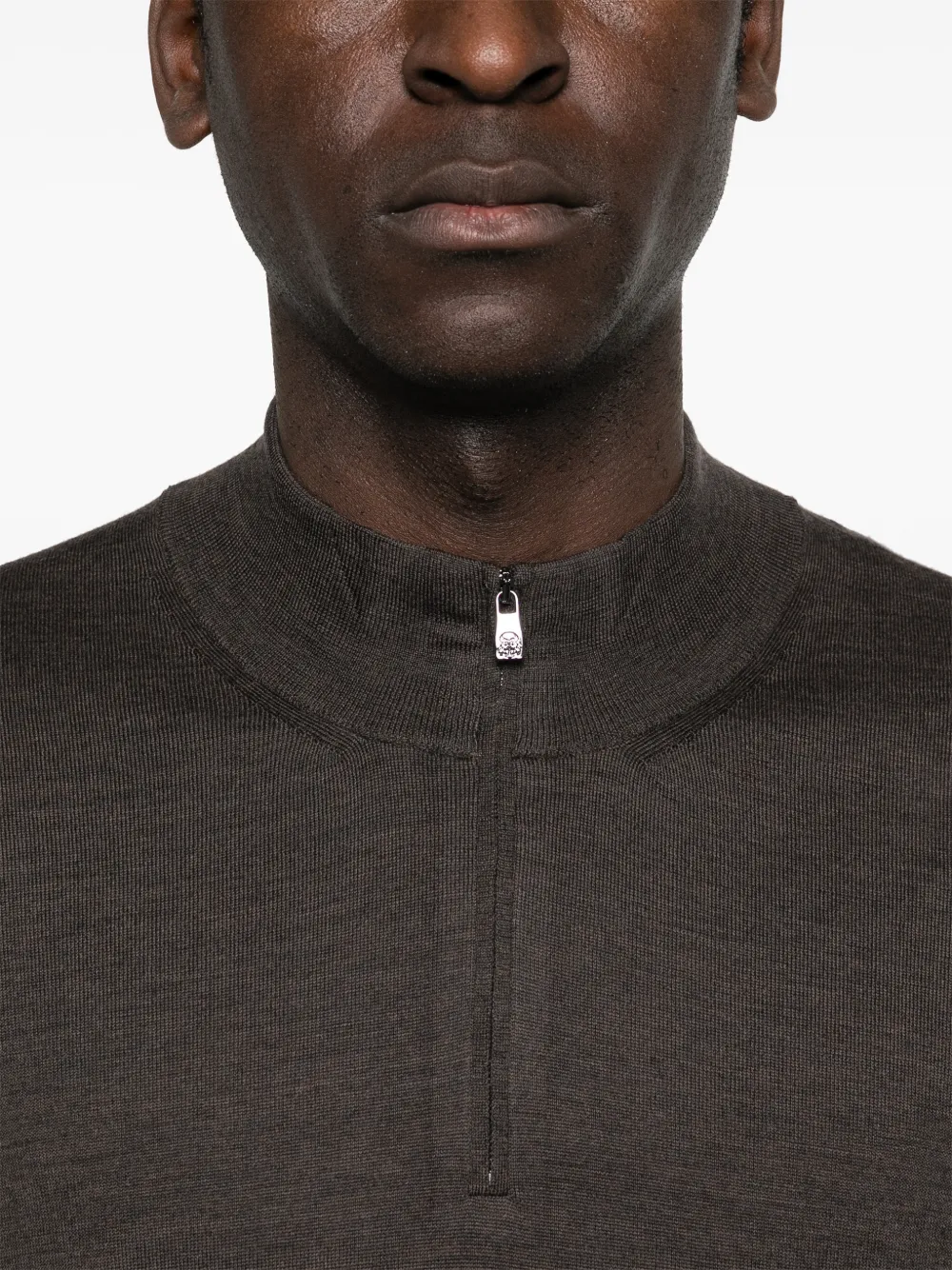 Corneliani Trui met rits Bruin