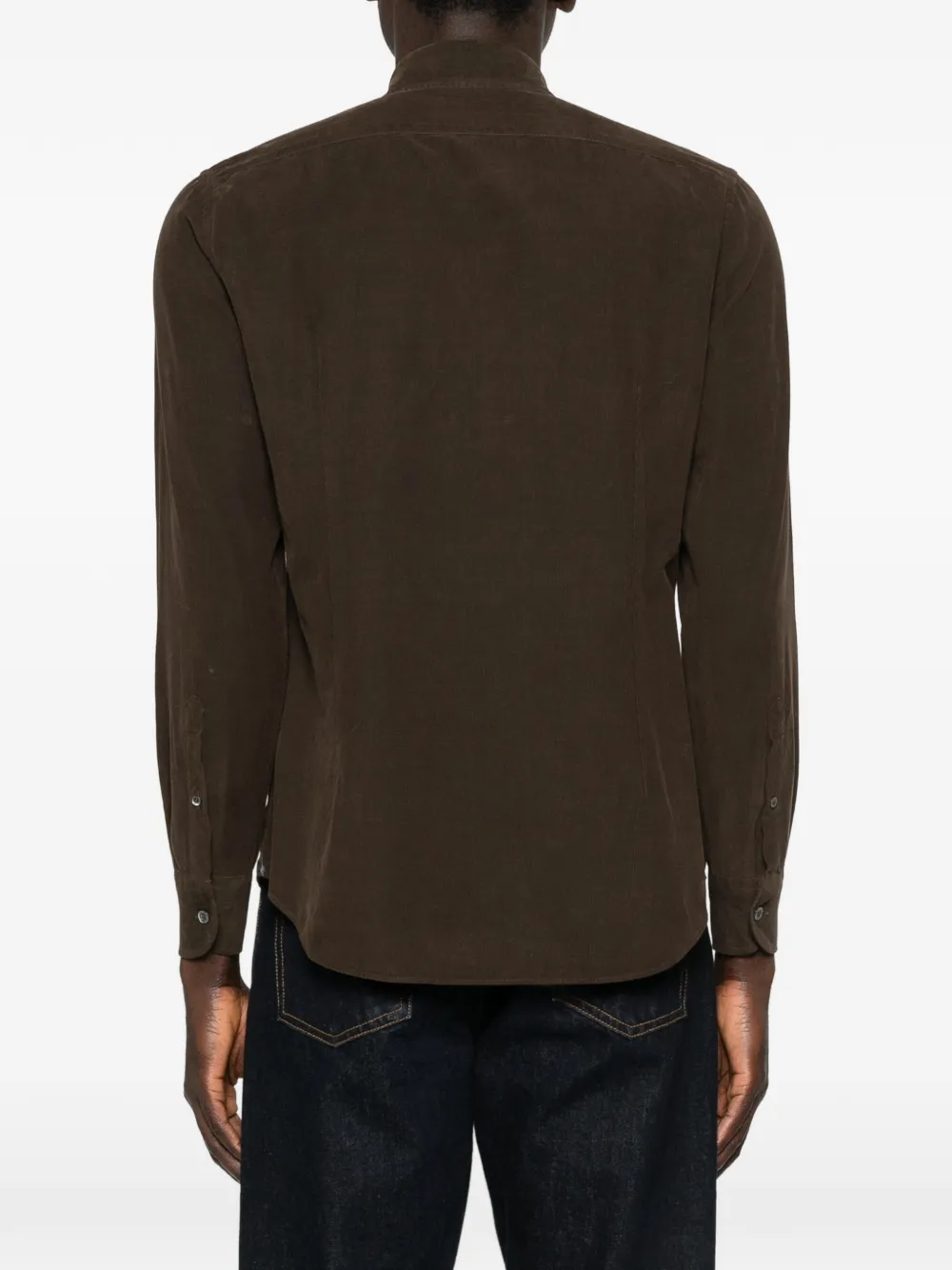 Corneliani Ribfluwelen overhemd Bruin