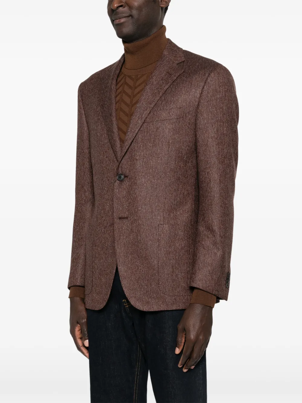  Corneliani Button Single-breasted Jacket - Brown 