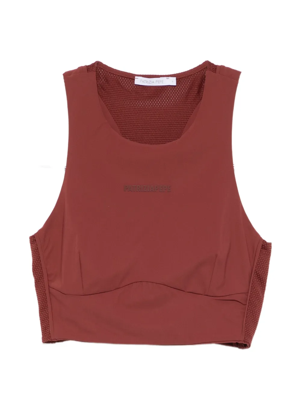 Patrizia Pepe Top mit Logo - Braun