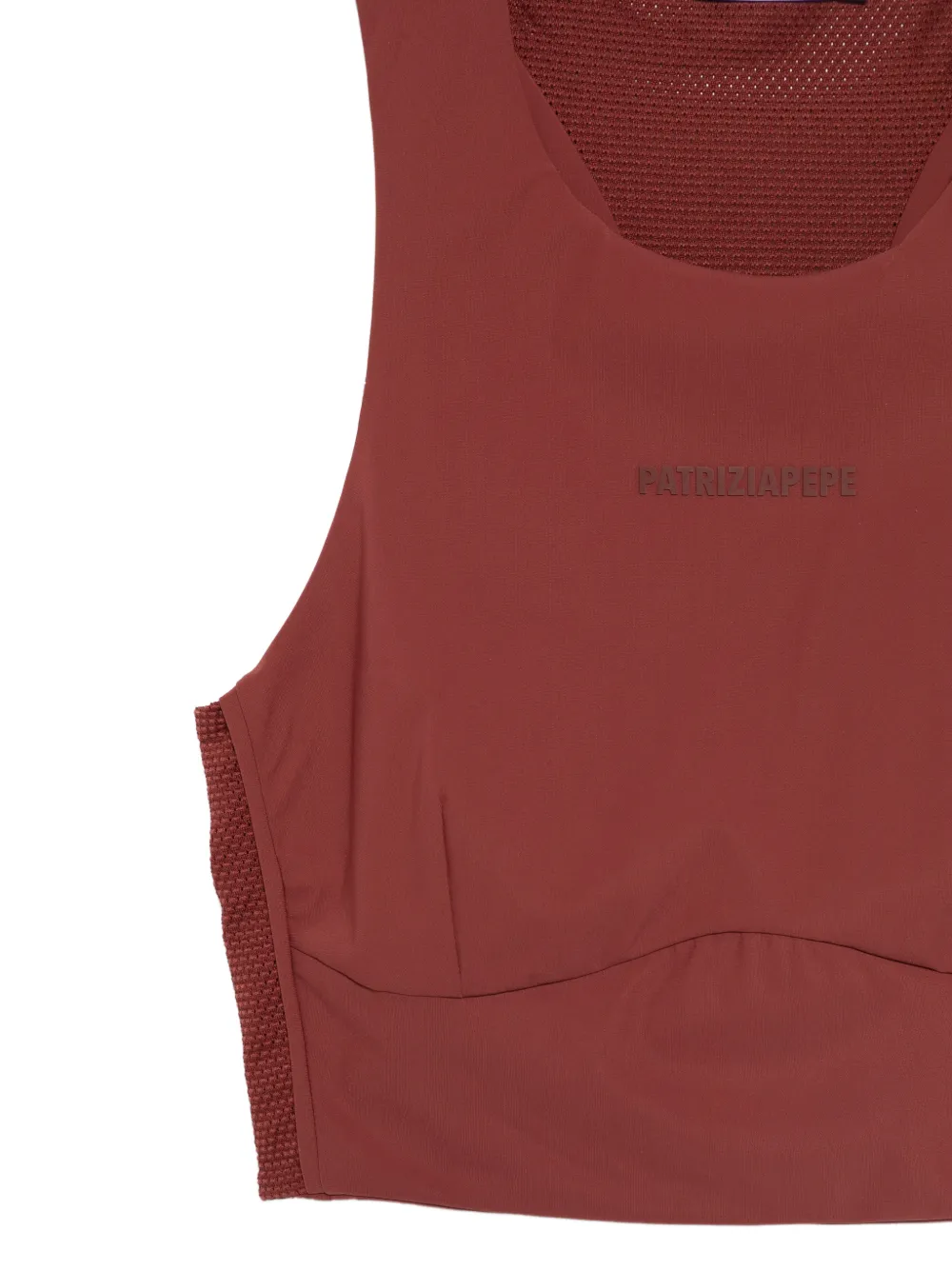 Patrizia Pepe Mouwloze top Bruin