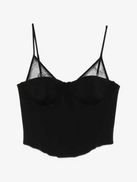 Patrizia Pepe lace-panelled corset top