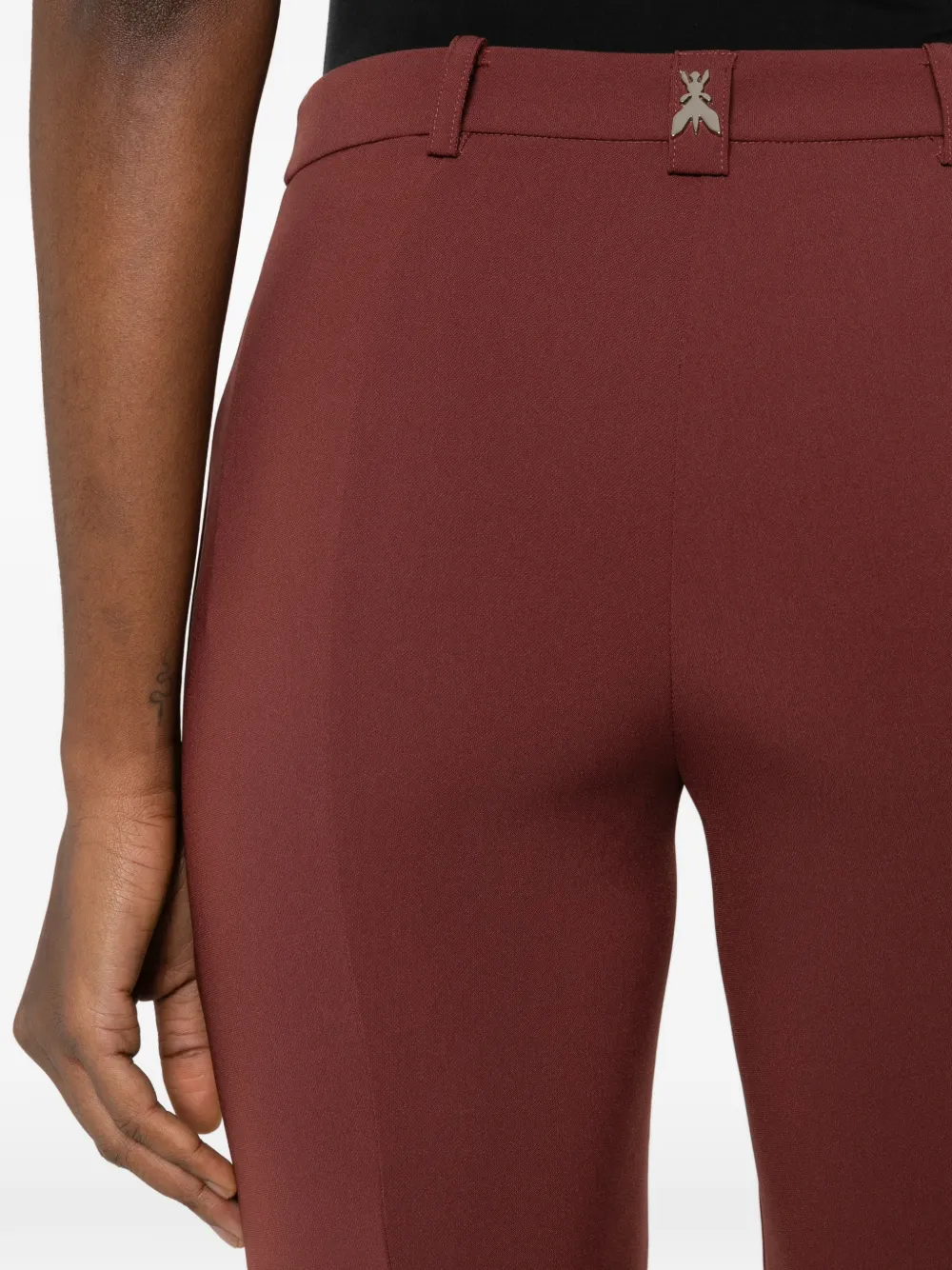 Patrizia Pepe Slim-fit crêpe broek Rood