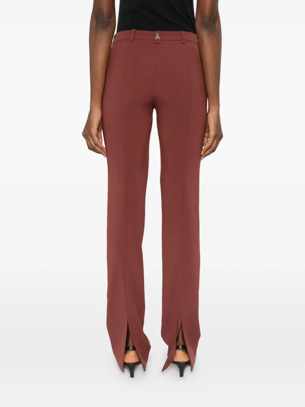 Patrizia Pepe Slim-fit crêpe broek Rood