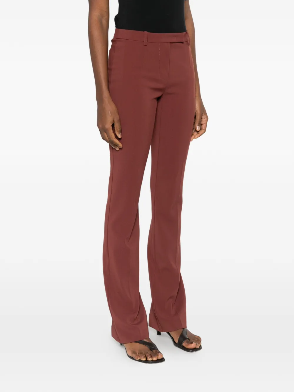 Patrizia Pepe Slim-fit crêpe broek Rood