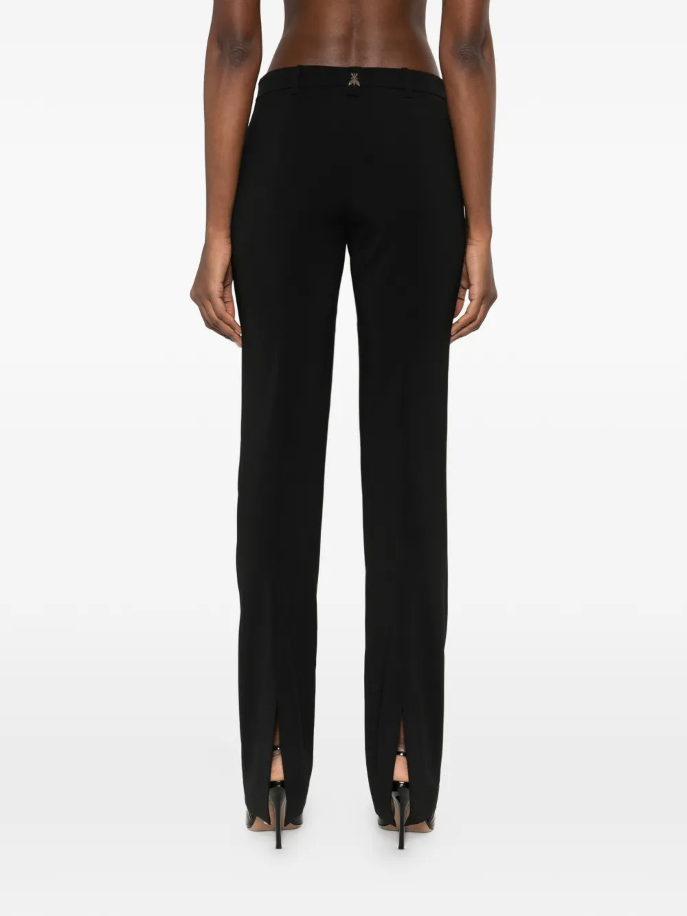 Patrizia Pepe Slim-fit crêpe broek Zwart