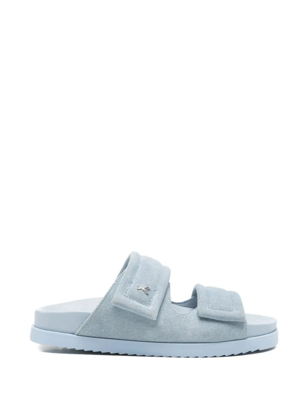 Patrizia Pepe Platte suède sandalen Blauw