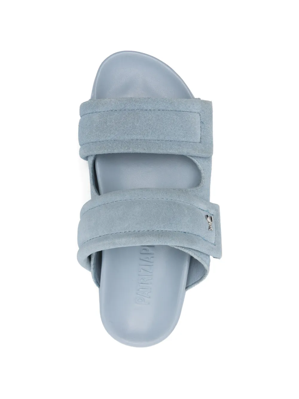 Patrizia Pepe Platte suède sandalen Blauw