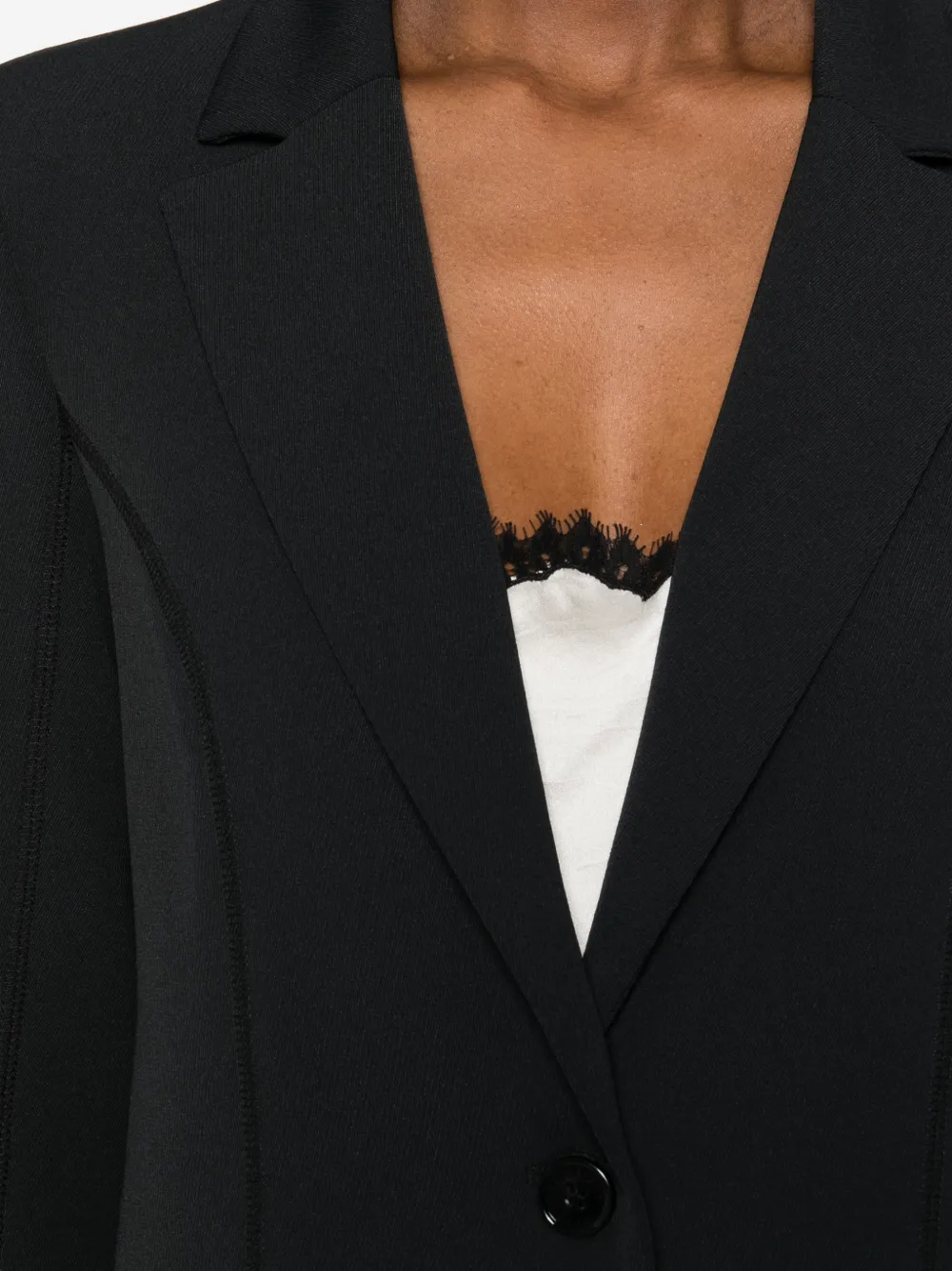 Patrizia Pepe Blazer van zacht katoen Zwart