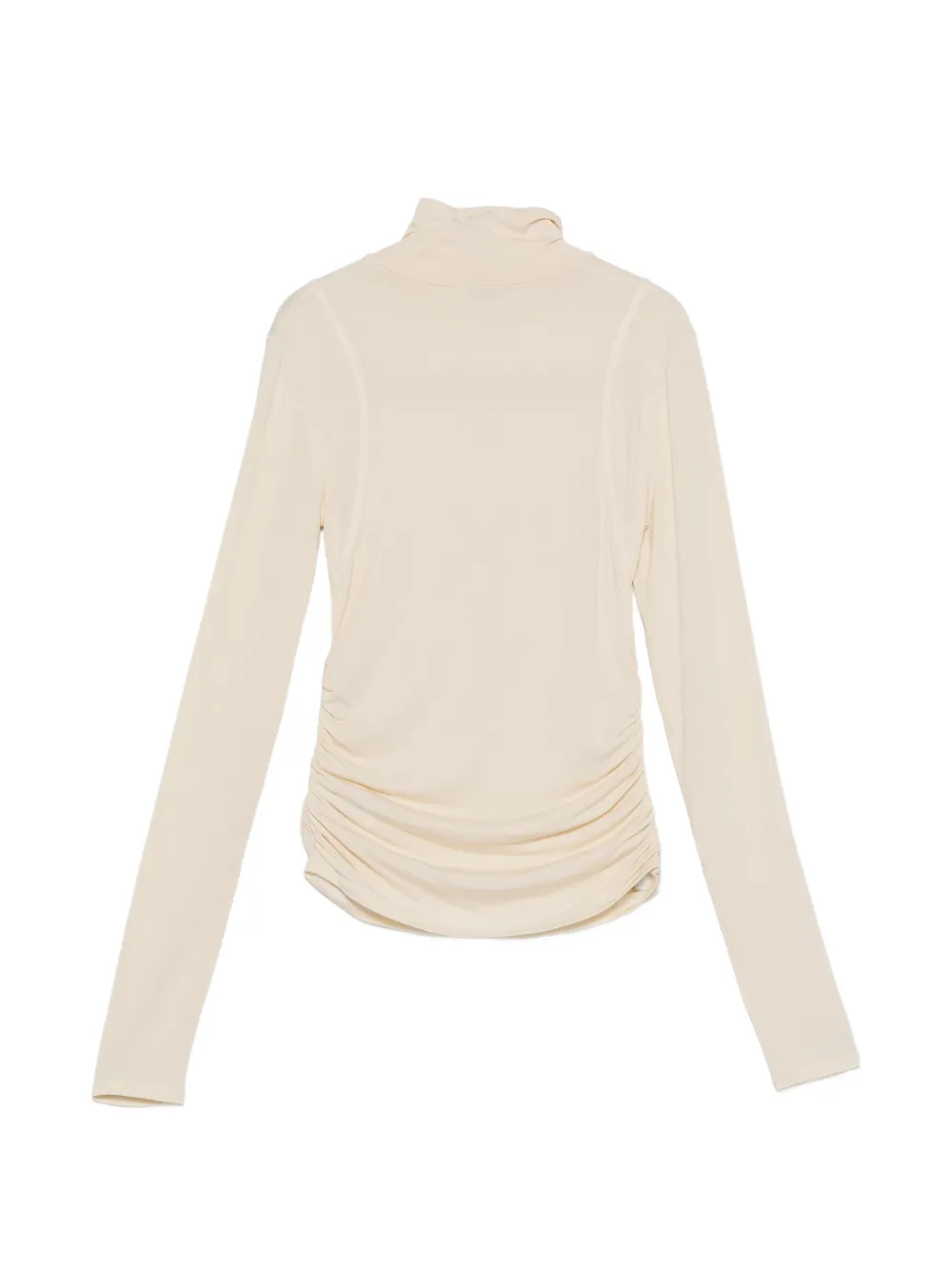  Patrizia Pepe Draping Turtleneck Jersey - Neutrals 