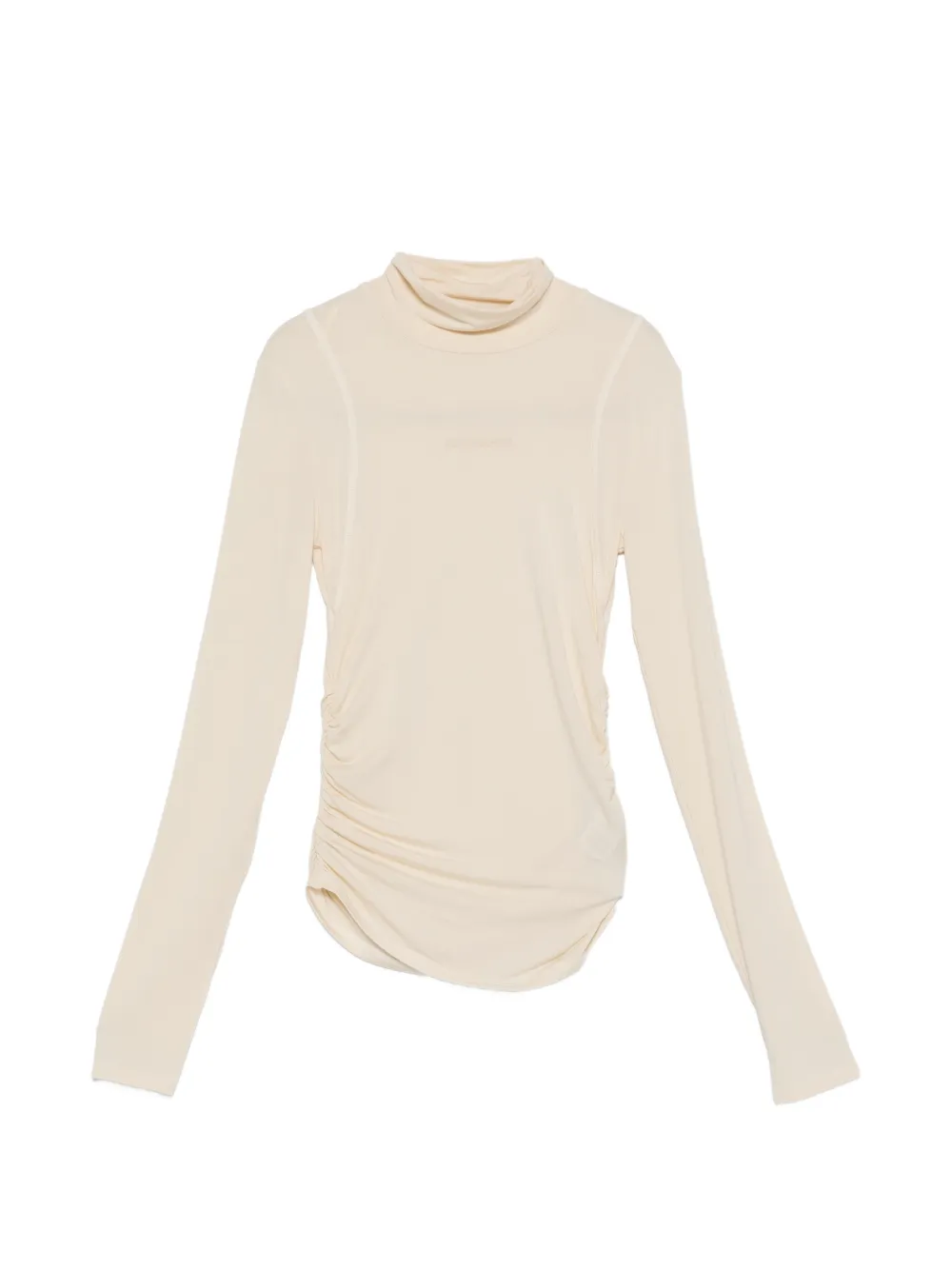 Patrizia Pepe draping turtleneck jersey - Toni neutri