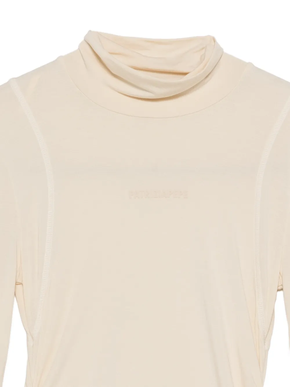  Patrizia Pepe Draping Turtleneck Jersey - Neutrals 