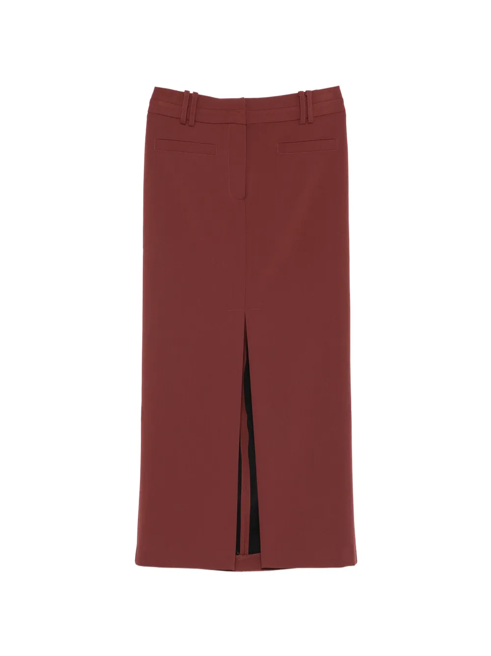 Patrizia Pepe logo-detail midi skirt - Marrone
