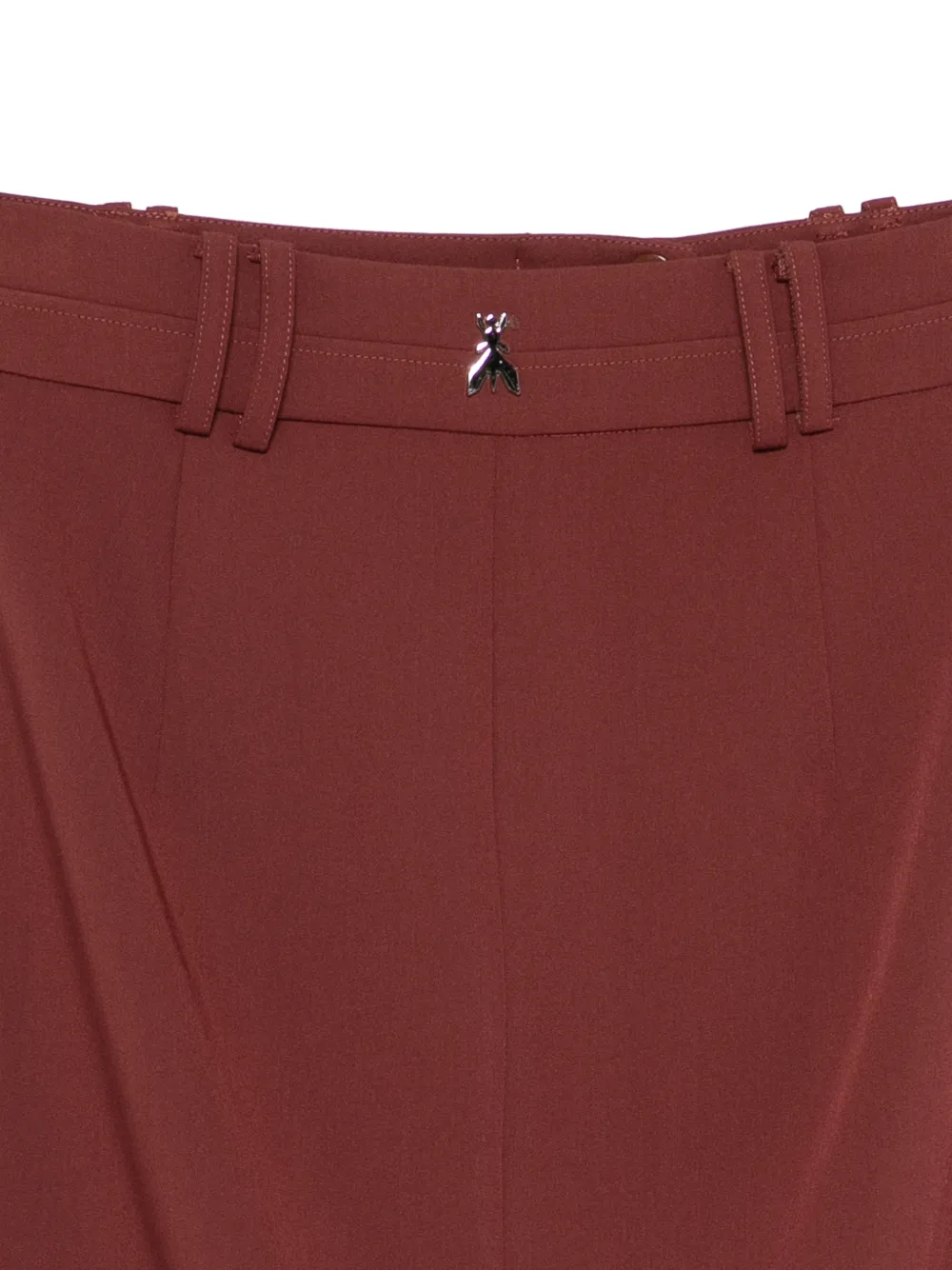 Patrizia Pepe Mini-rok met logodetail Bruin
