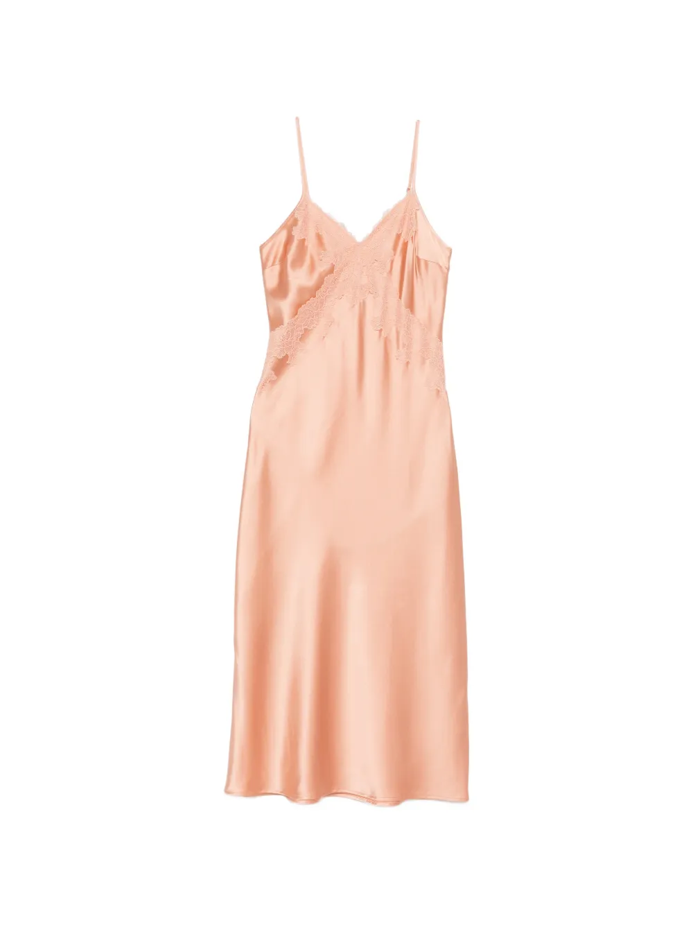 Patrizia Pepe lace satin midi dress - Rosa
