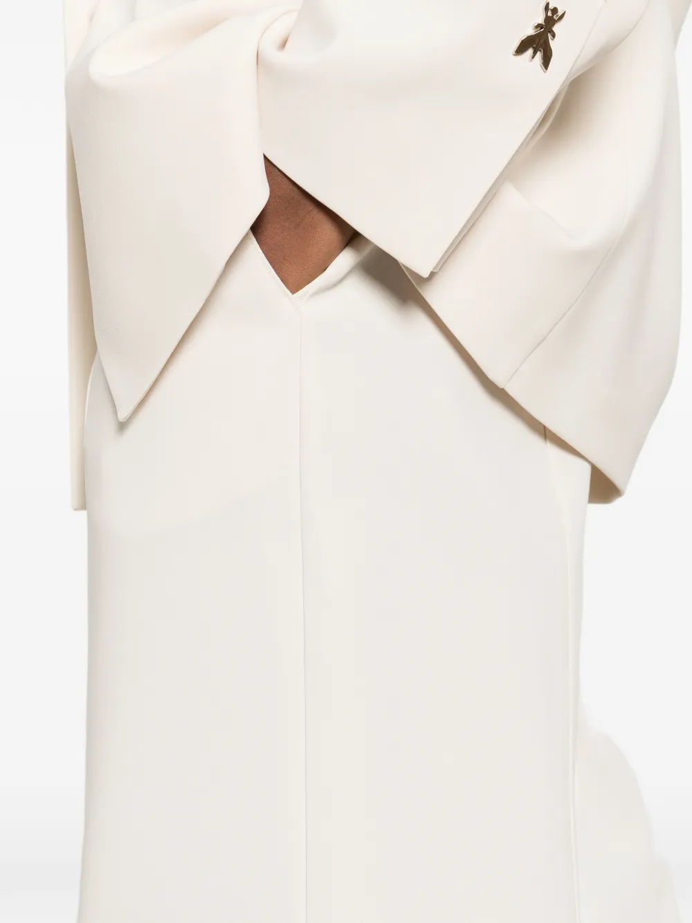 Patrizia Pepe Palazzo broek met kant Beige