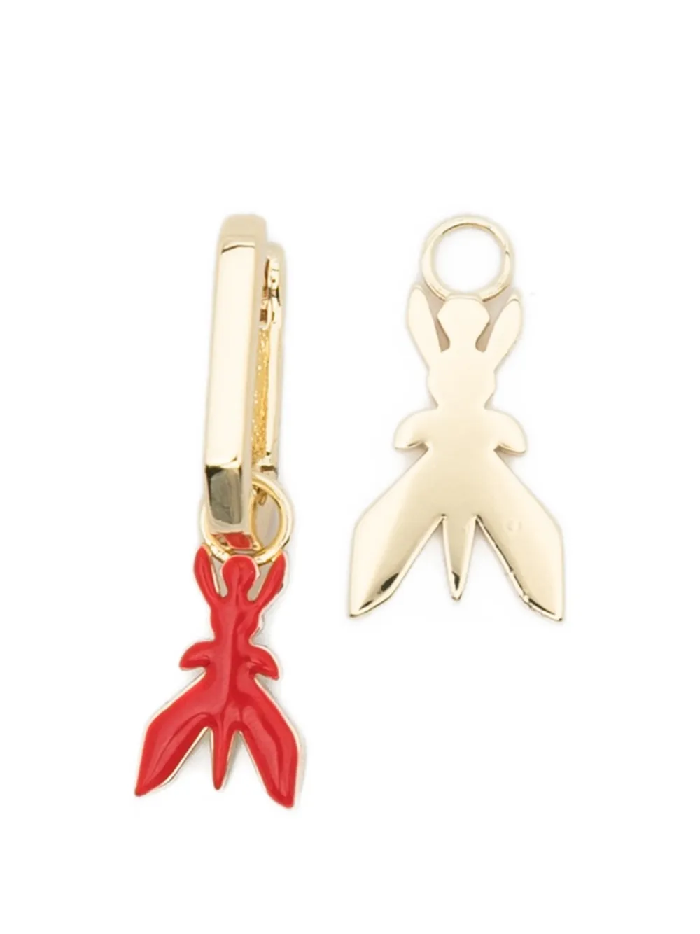 Patrizia Pepe fly-logo earrings - Oro