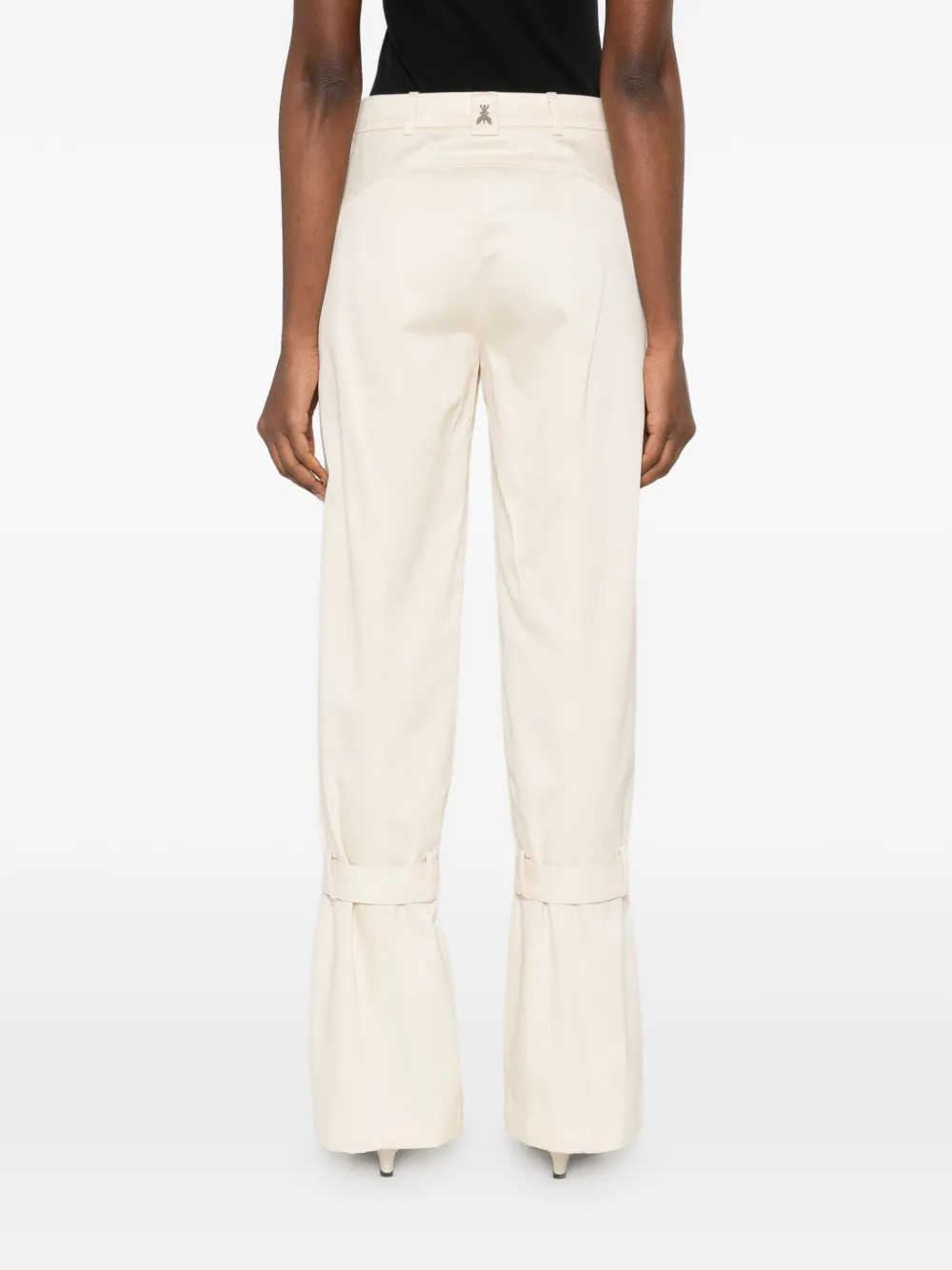 Patrizia Pepe Katoenen broek met band Beige