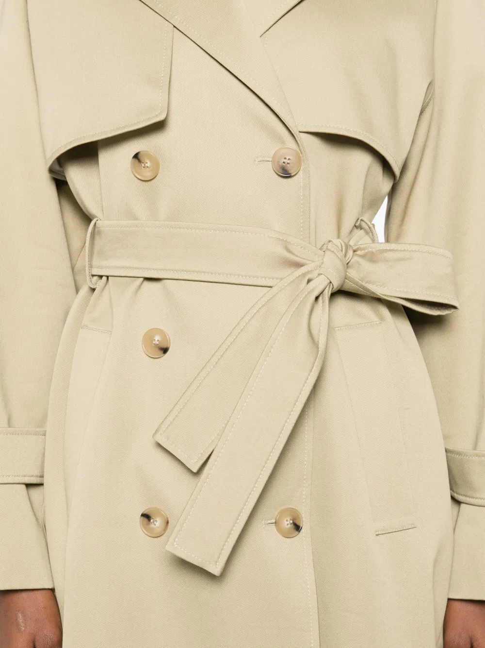 Patrizia Pepe Trenchcoat met verborgen sluiting Beige