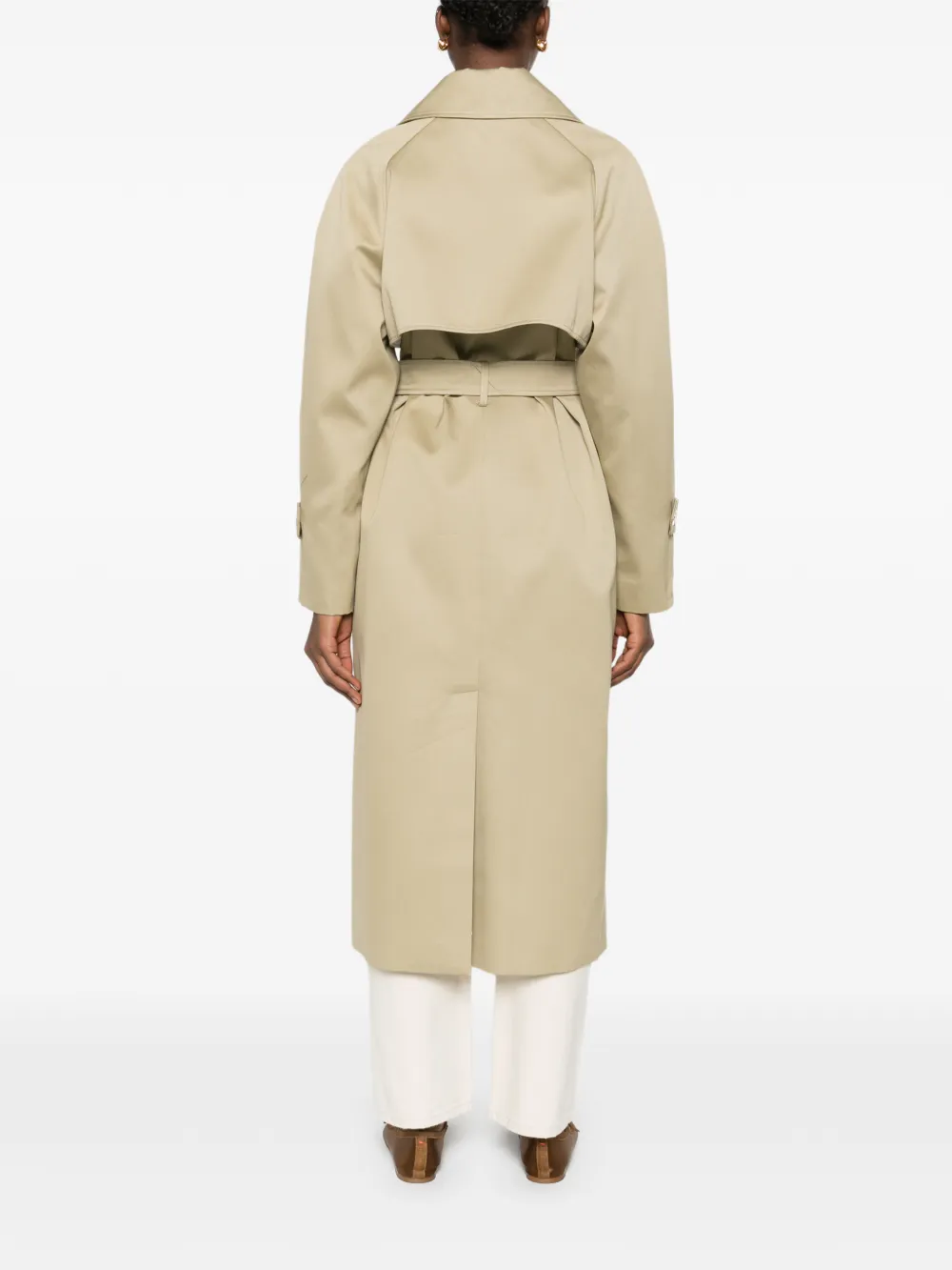 Patrizia Pepe Trenchcoat met verborgen sluiting Beige