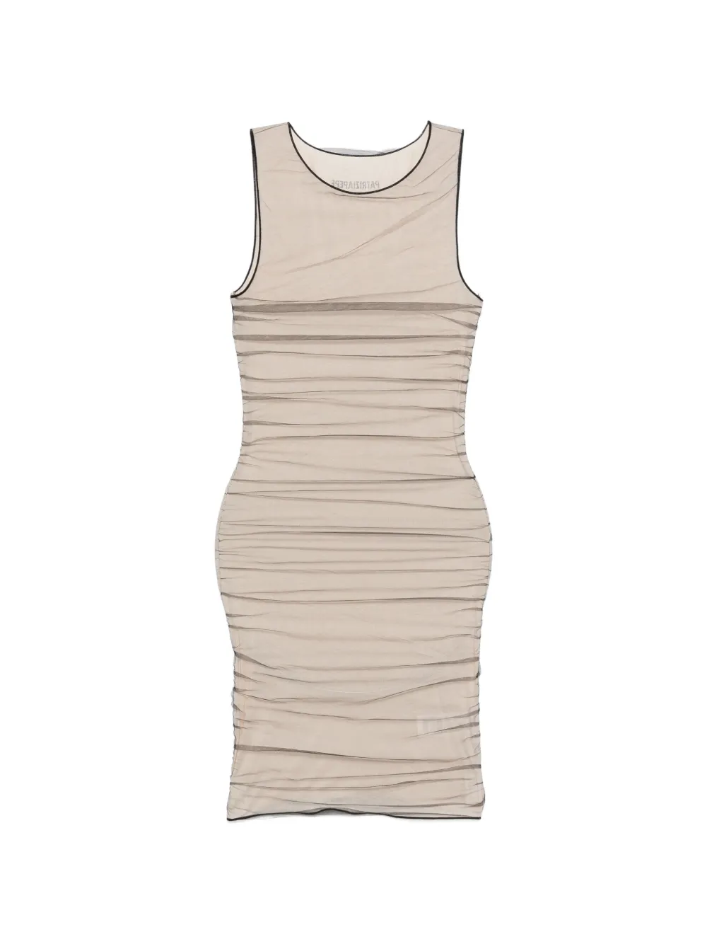 Patrizia Pepe tulle fitted mini dress - Toni neutri