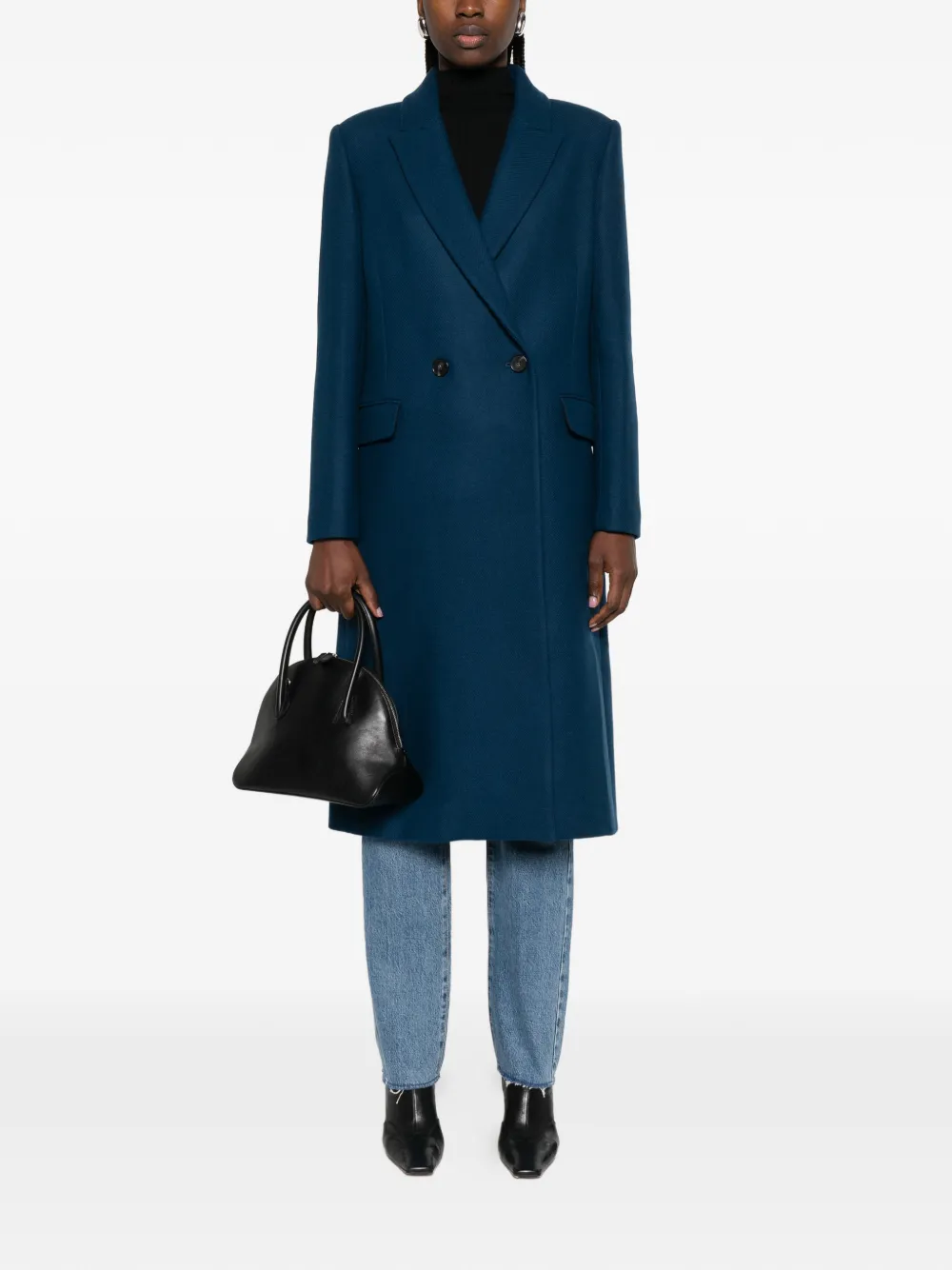  Patrizia Pepe Double-breasted Coat - Blue 