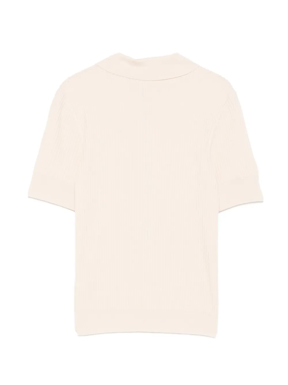 Patrizia Pepe Geribbeld poloshirt Beige