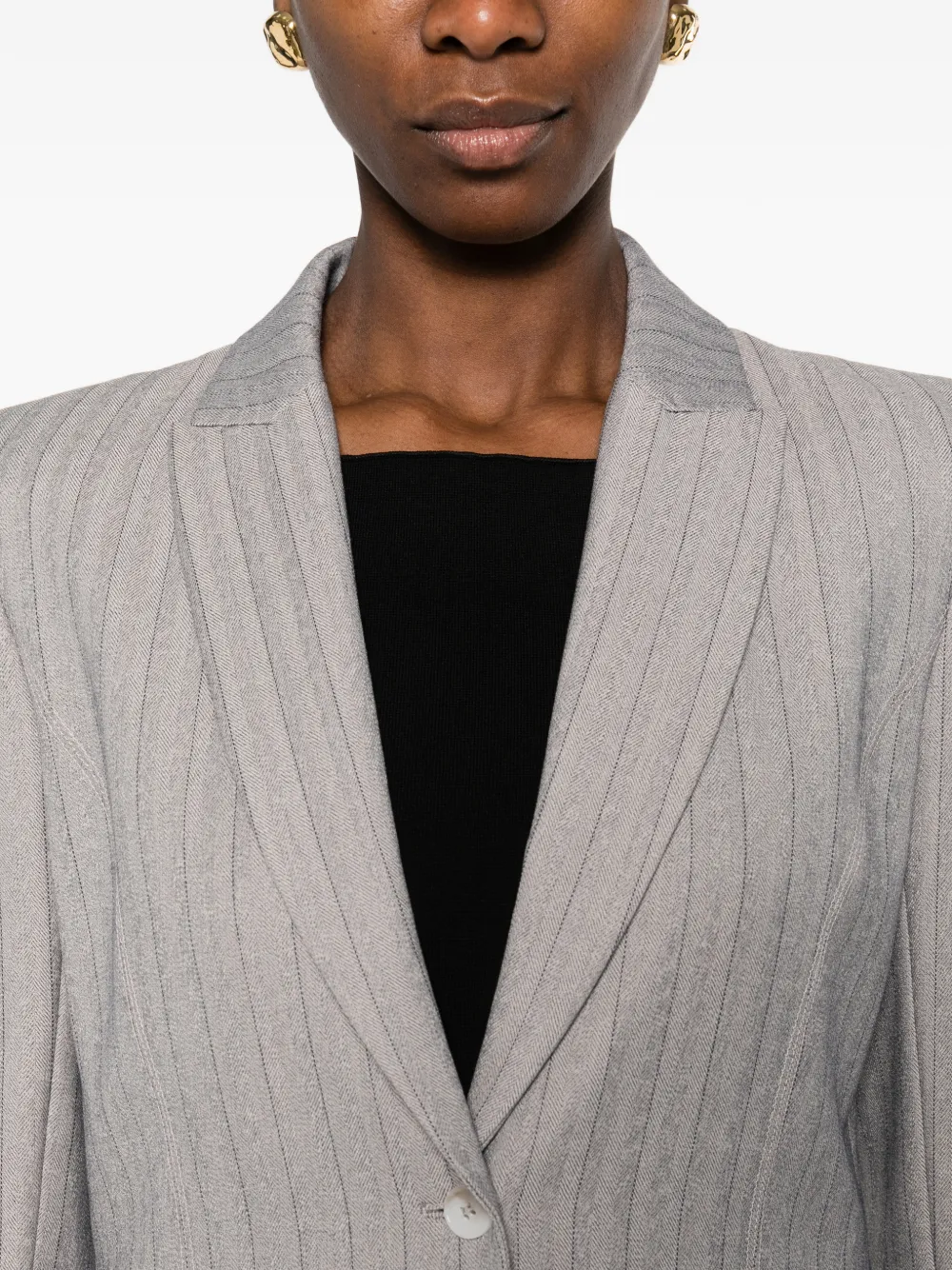 Patrizia Pepe Blazer met krijtstreep Grijs