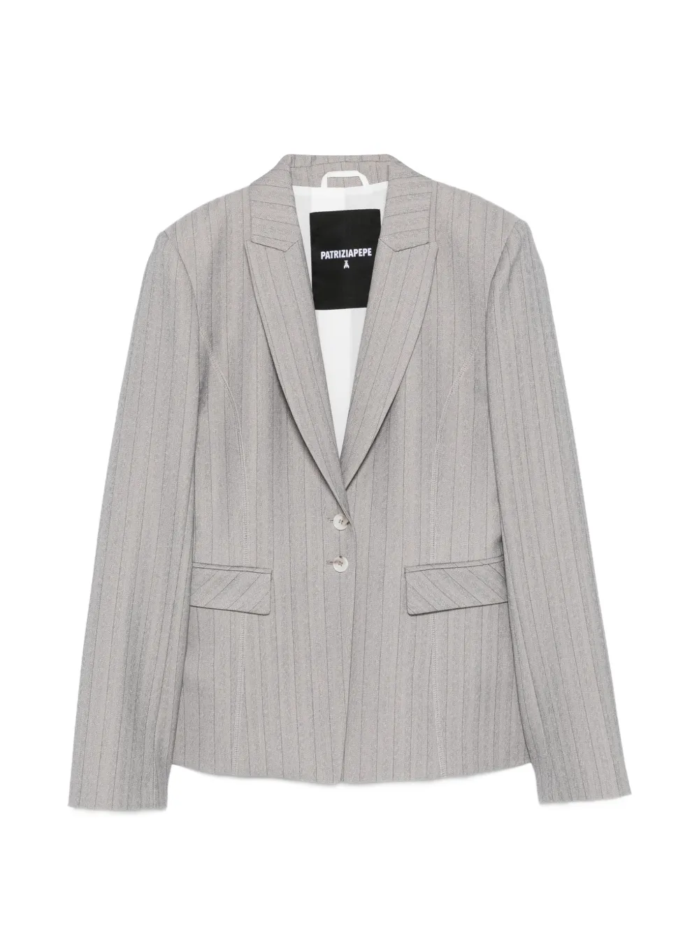 Patrizia Pepe slim pinstripe blazer - Grigio