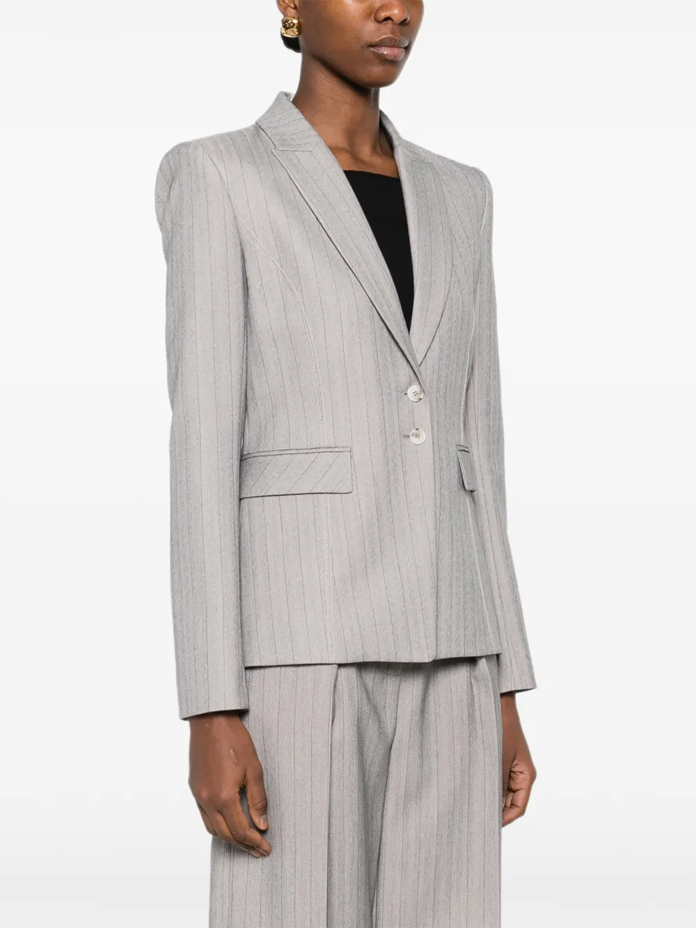 Patrizia Pepe Blazer met krijtstreep Grijs