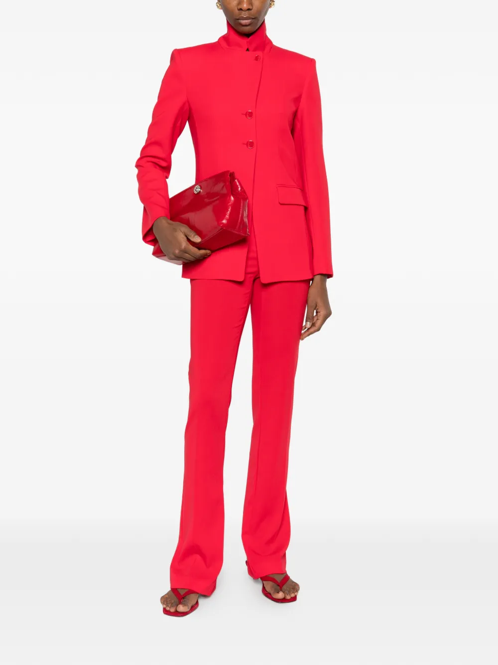Patrizia Pepe Getailleerde blazer - Rood