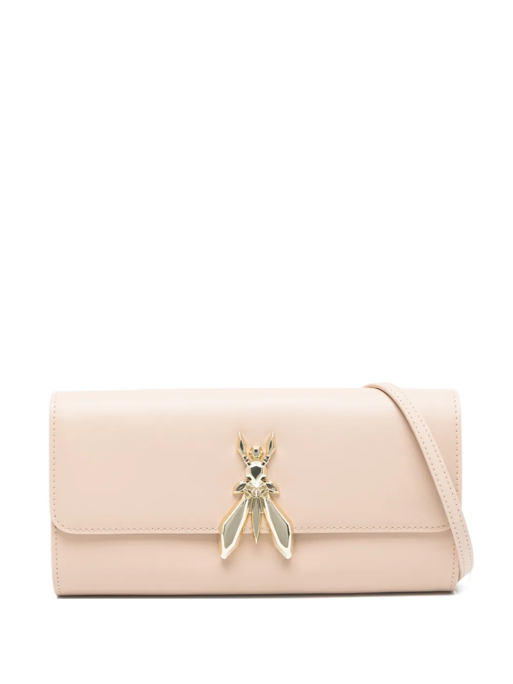 Patrizia Pepe Essential Fly leather clutch bag - Toni neutri