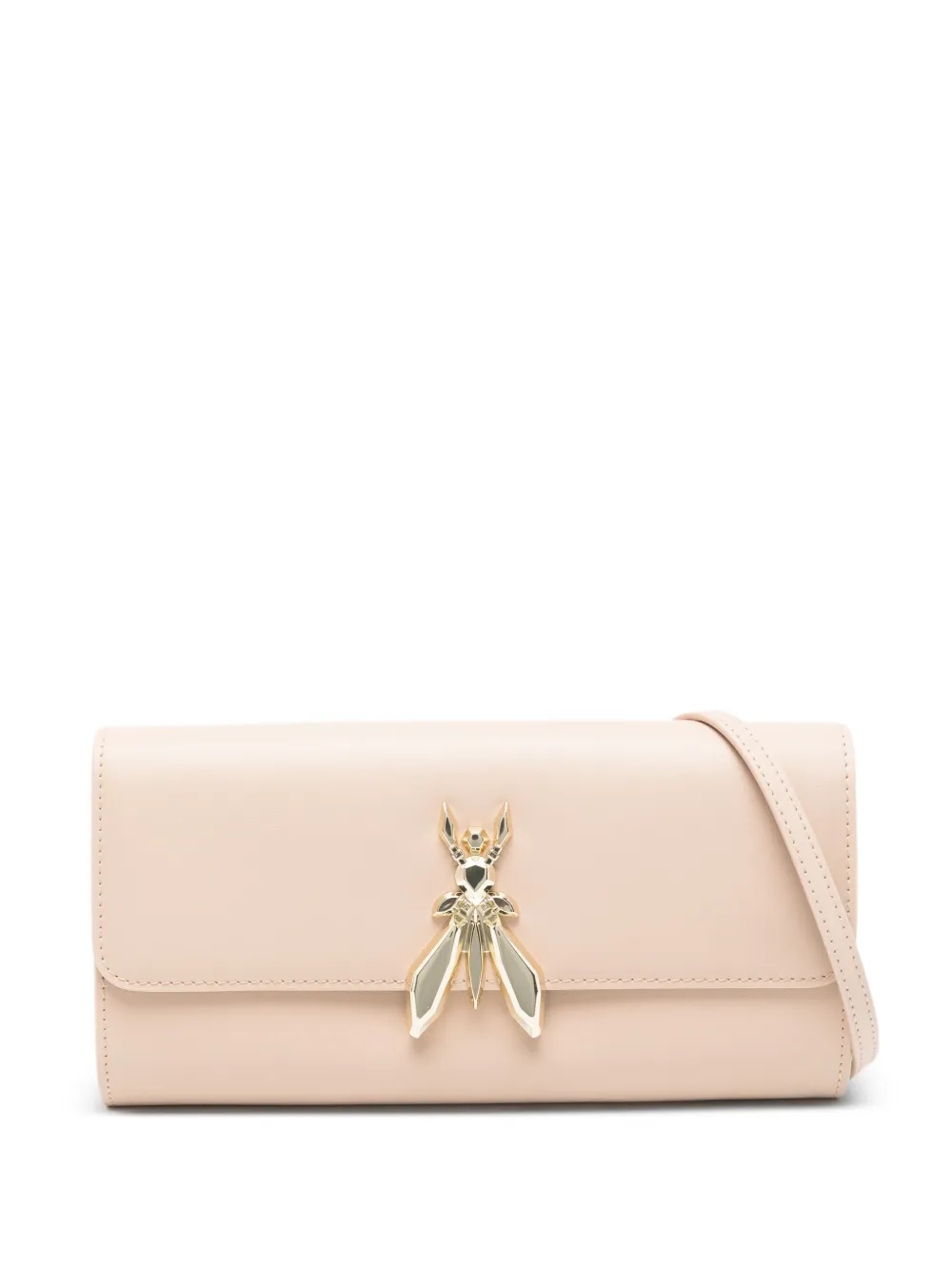 Patrizia Pepe Essential Fly leather clutch bag - Toni neutri