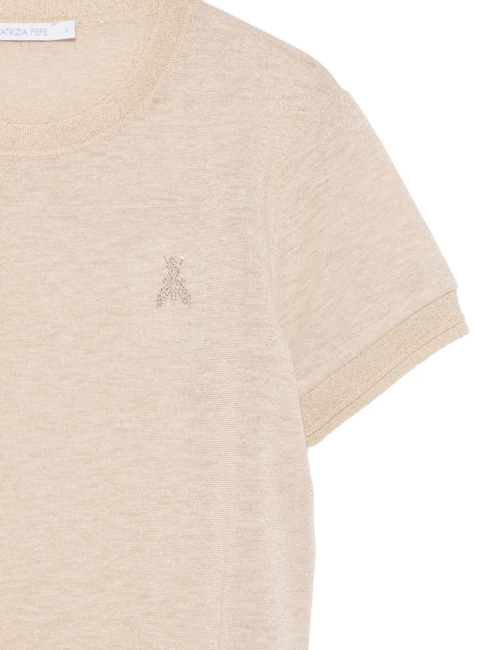 Patrizia Pepe T-shirt met logodetail Beige