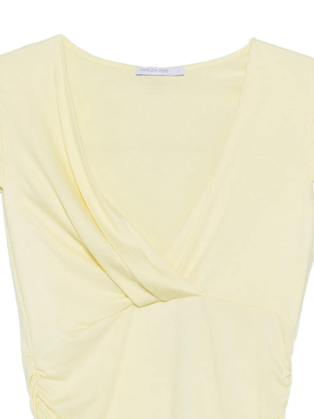 Patrizia Pepe Gedrapeerd T-shirt Geel