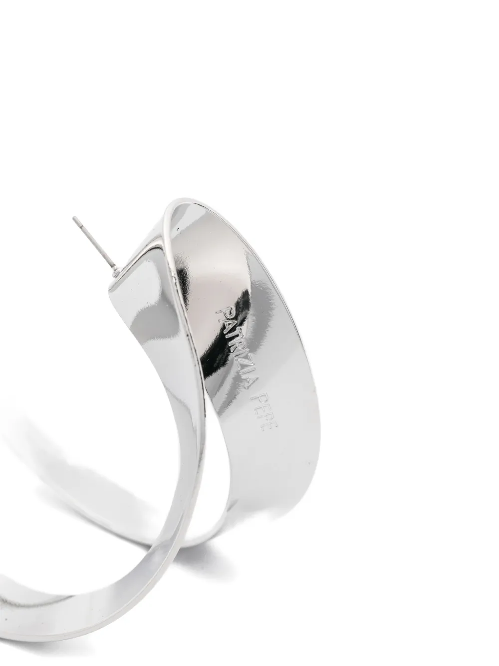  Patrizia Pepe Logo-engraved Earrings - Silver 