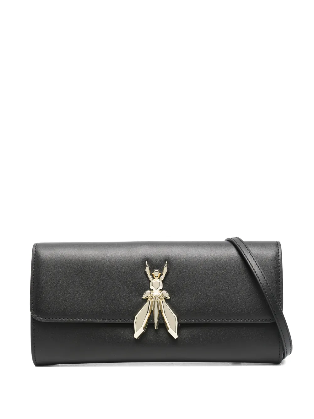 Patrizia Pepe Essential Fly leather clutch bag - Nero