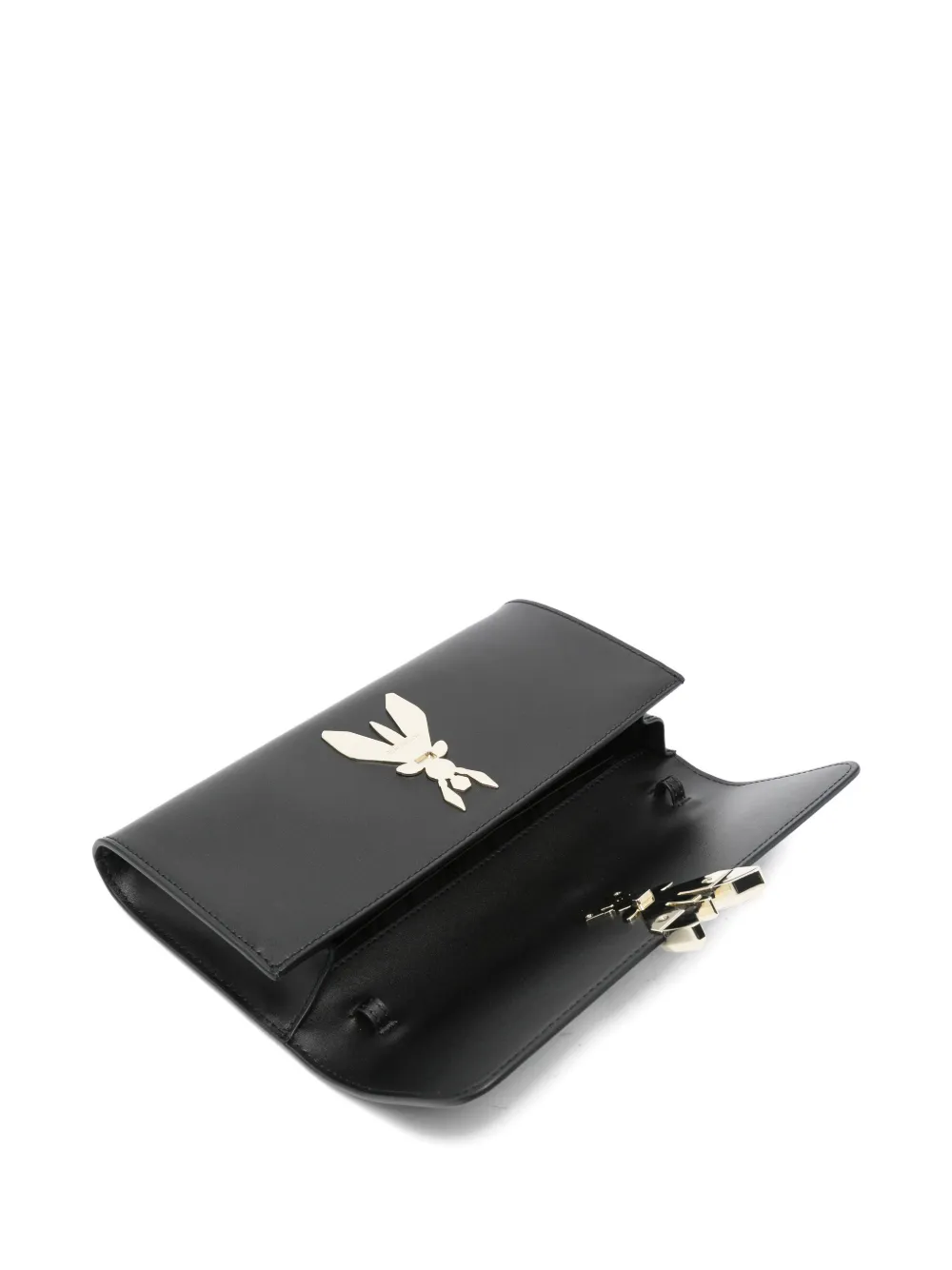 Patrizia Pepe Essential Fly leren clutch Zwart
