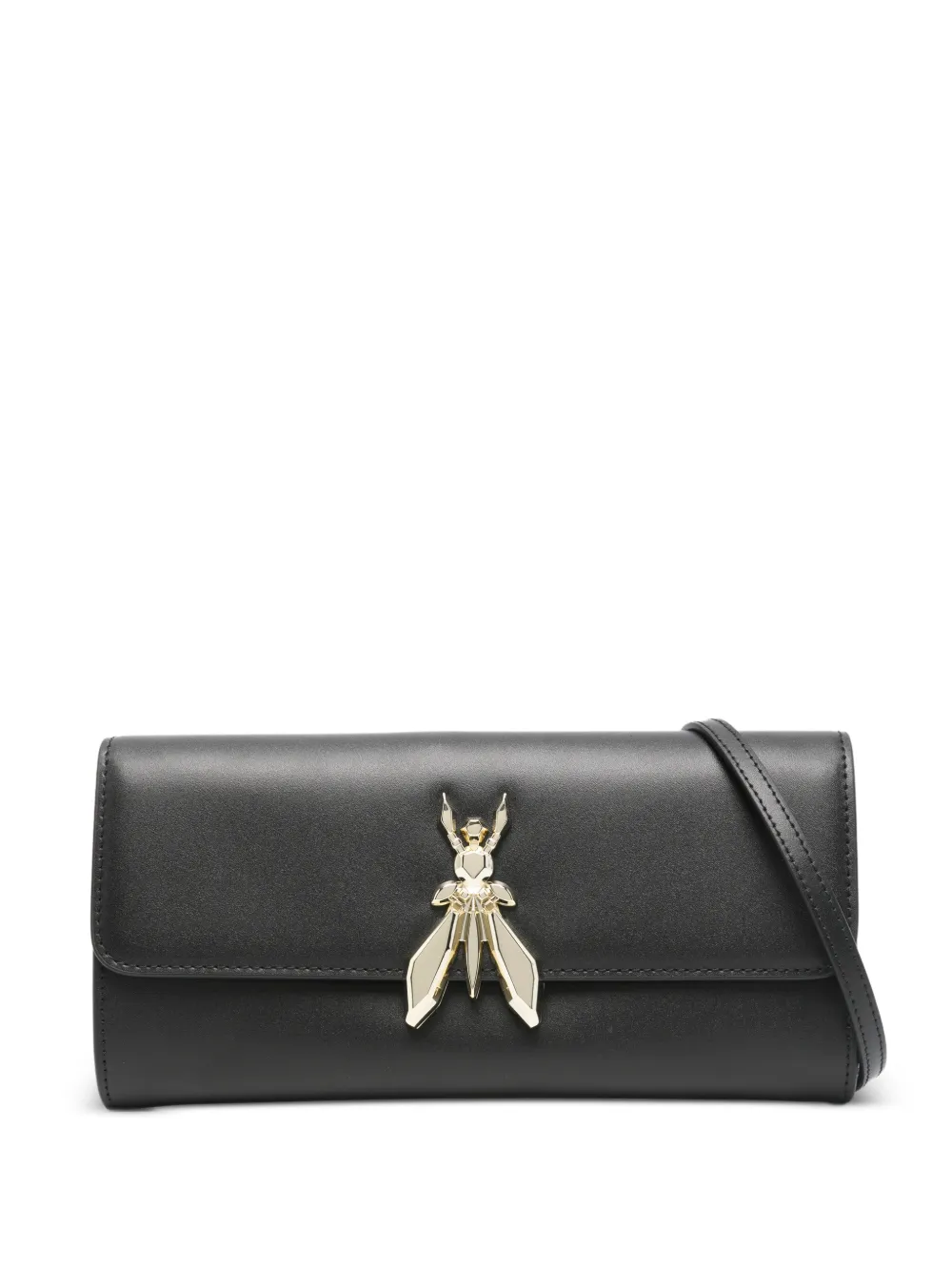 Patrizia Pepe Essential Fly leather clutch bag - Nero