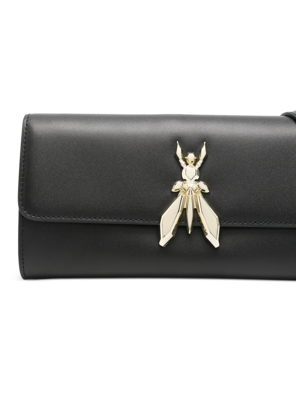  Patrizia Pepe Essential Fly Leather Clutch Bag - Black 