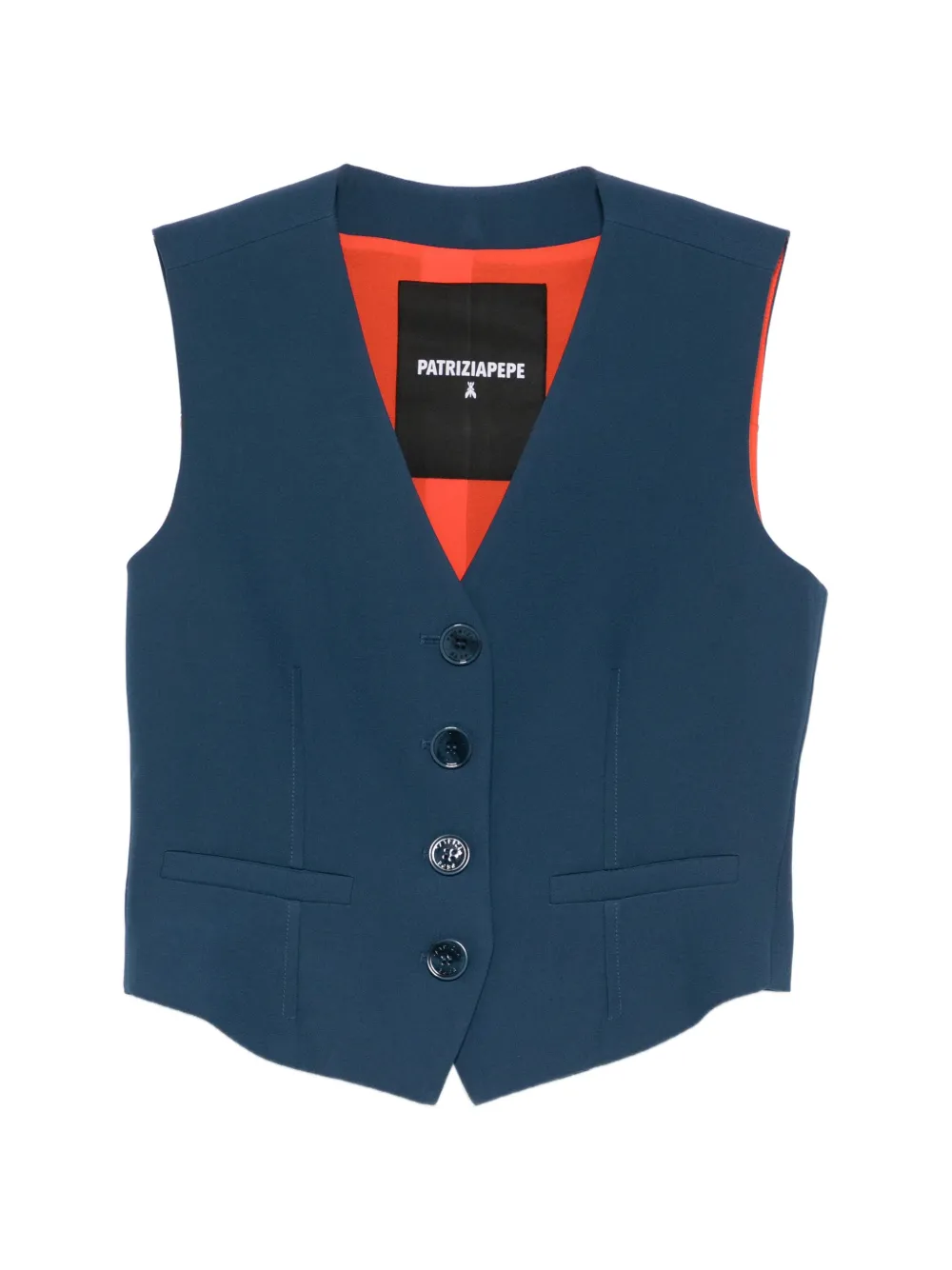 Patrizia Pepe V-neck buttoned waistcoat - Blue