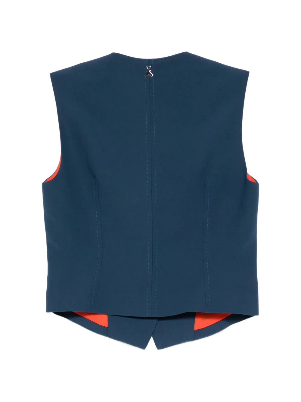 Patrizia Pepe Gilet met knopen en V-hals Blauw