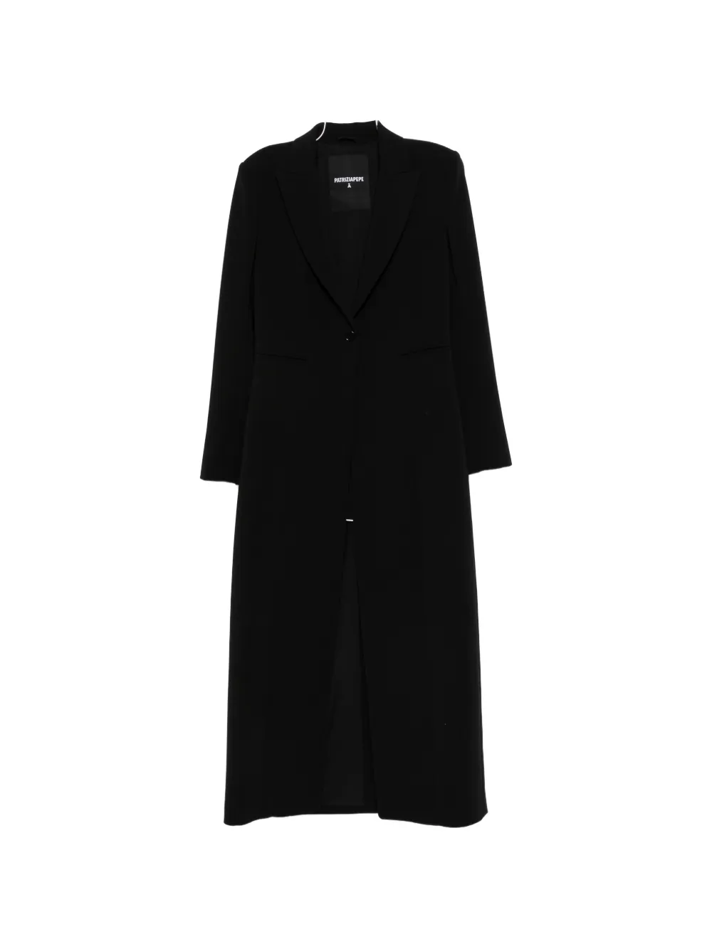 Patrizia Pepe single-breasted long coat - Nero