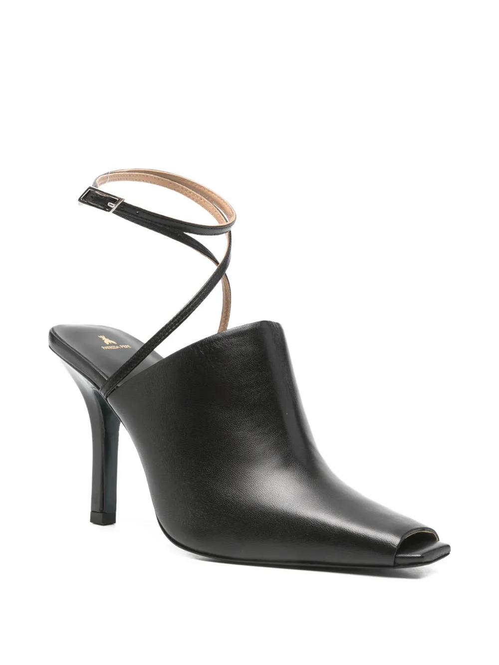Patrizia Pepe square-toe sandals Zwart