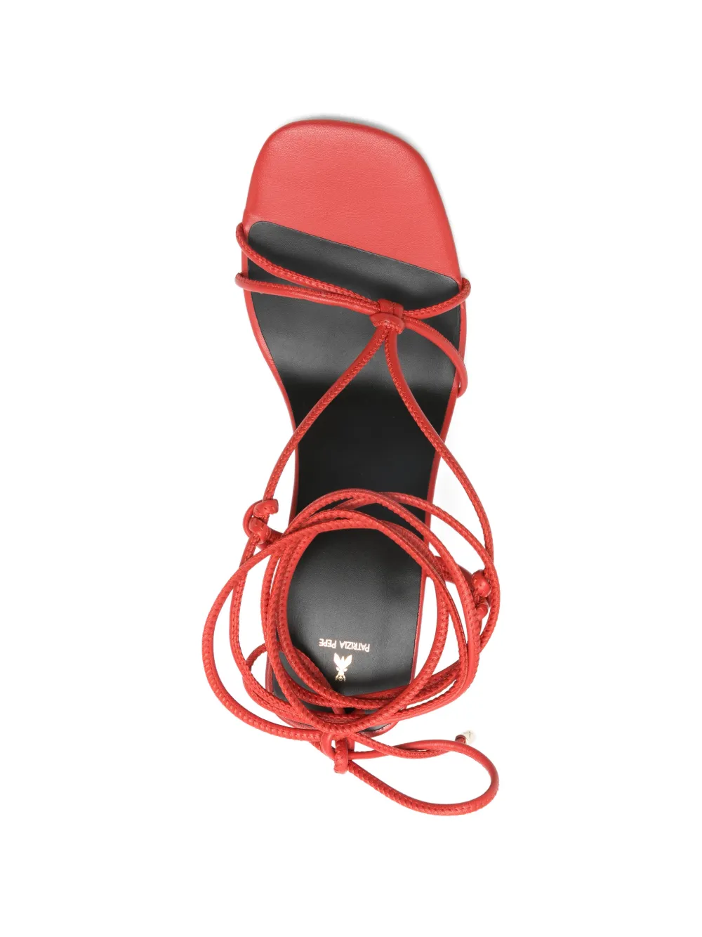 Patrizia Pepe New Square sandalen met hak Rood