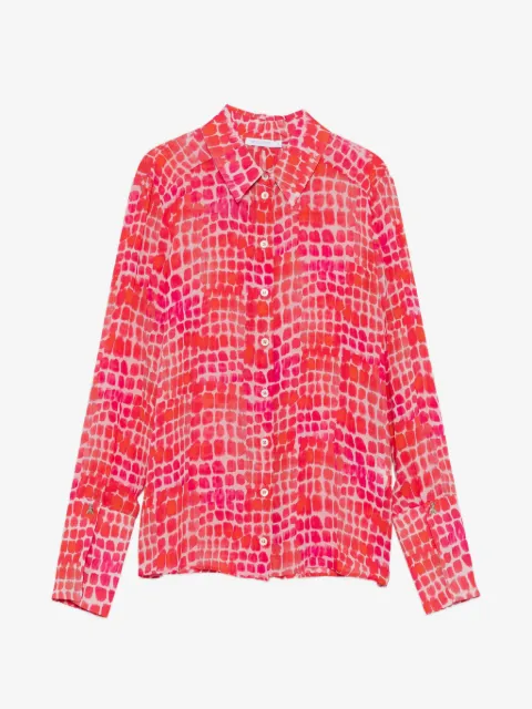 Patrizia Pepe print-detail long-sleeve shirt