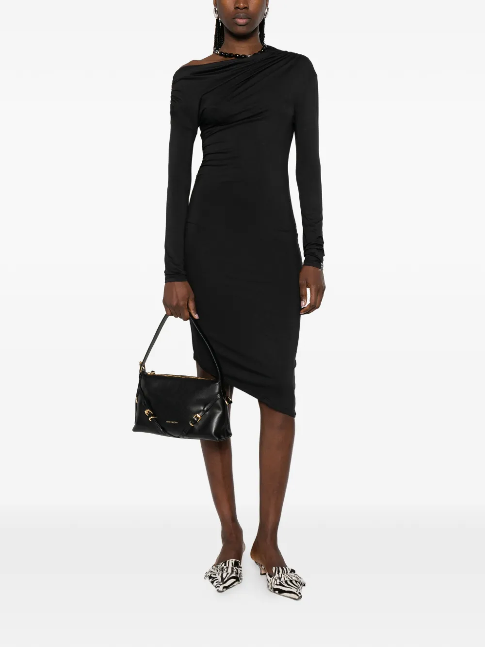 Draped Asymmetrical Dress