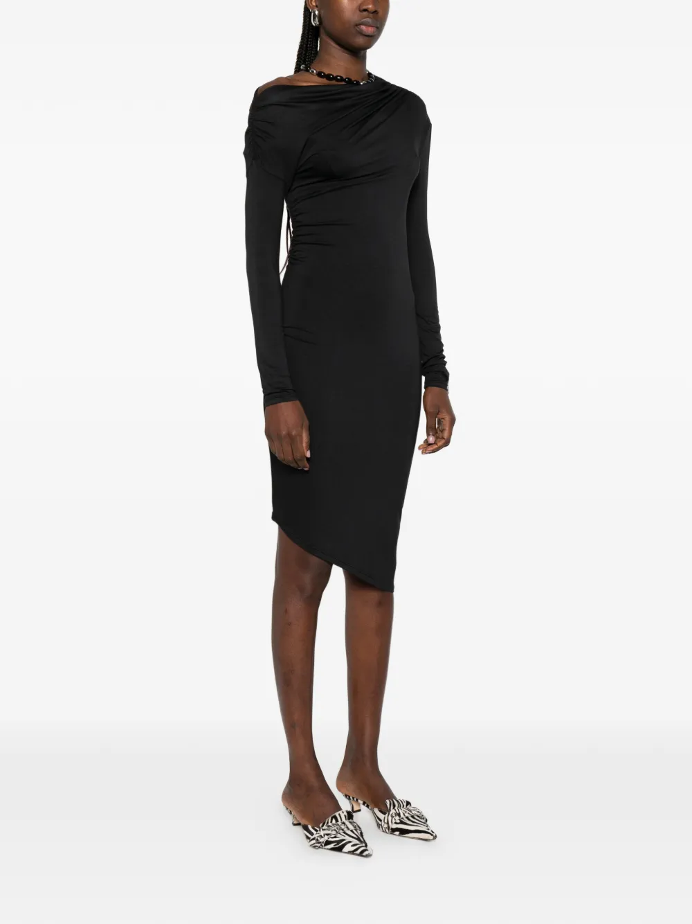 Draped Asymmetrical Dress