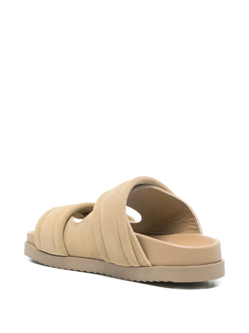 Patrizia Pepe Suède sandalen met logodetail Beige
