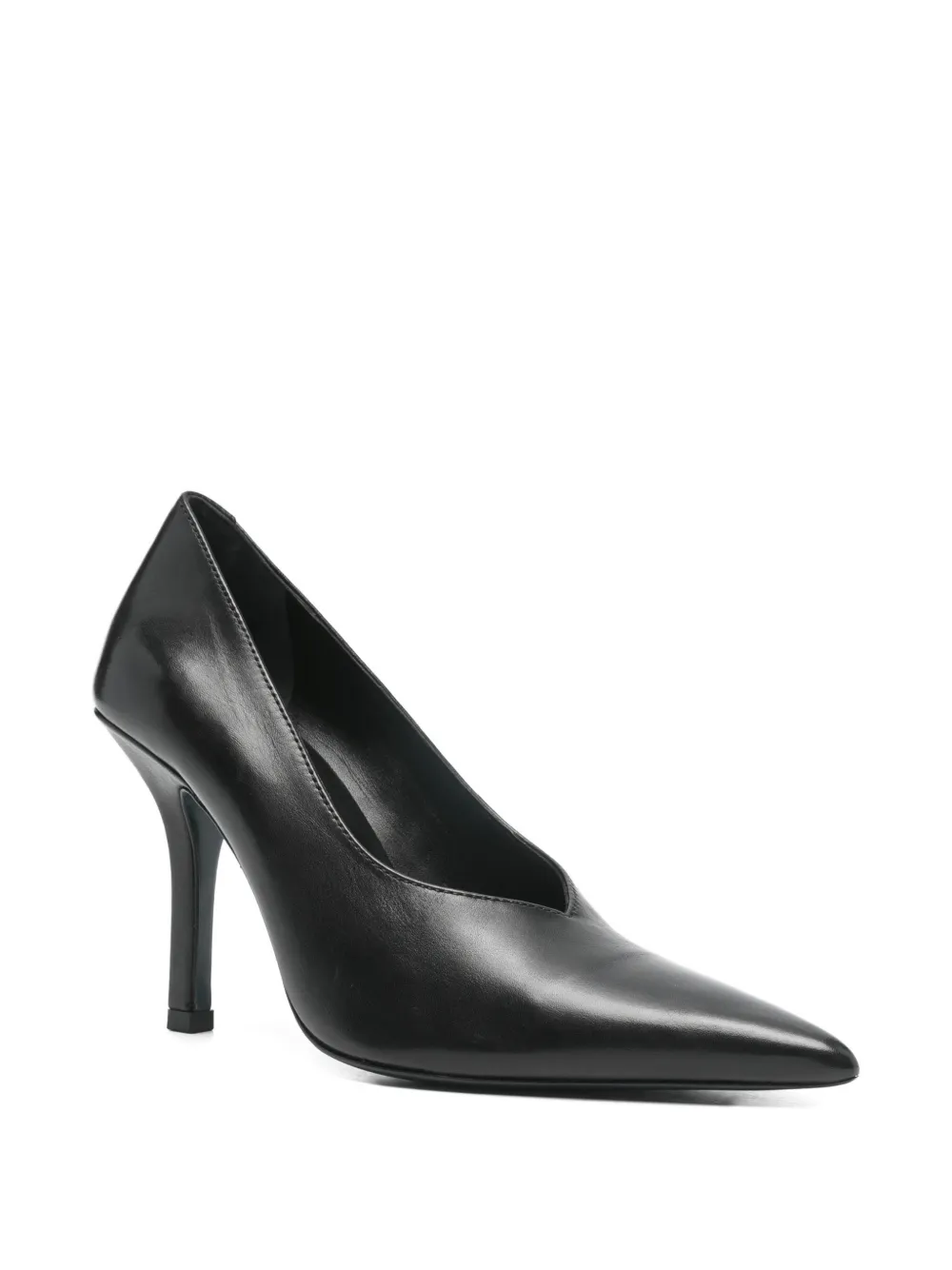 Patrizia Pepe Pumps met leren hak Zwart